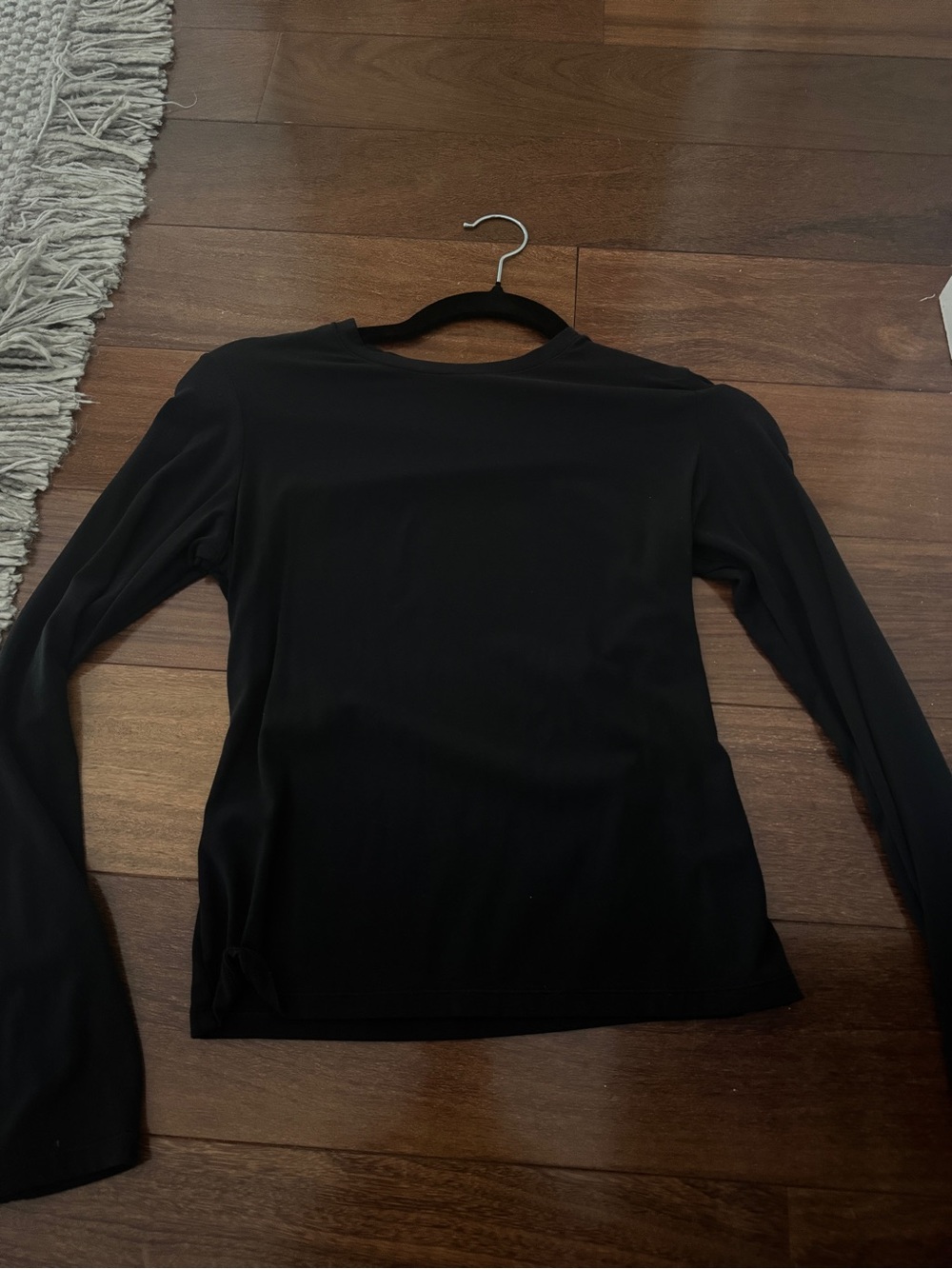 CRZ YOGA Black Long-Sleeve Crew Neck Top